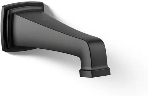 Vista 14 de KOHLER 27406-BL Riff - Boquilla de baño para montaje en pared con desviador y conexión deslizante, grifo de bañera, color negro mate