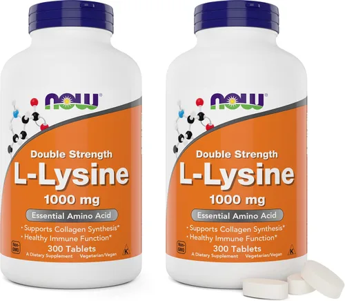 Vista 8 de Now Foods L-Lisina 1000 mg - Doble fuerza - 300 tabletas - Suplemento de aminoácidos sin OMG (clorhidrato de lisina) - Pestañas de 1000 mg
