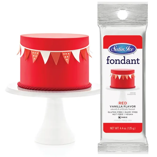 Vista 11 de Fondant de satén de Satin Ice para decorar pasteles, negro (4.4 onzas)