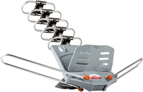 Vista 5 de Antena de TV para exteriores Five Star HDTV de 150 millas de largo alcance – Antena de TV giratoria de 360° con amplificador, salida de TV dual