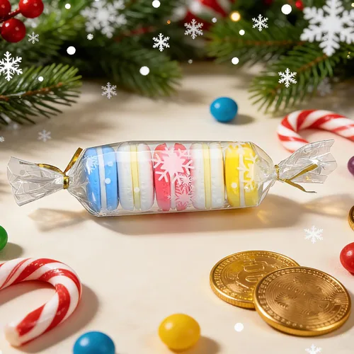 Vista 4 de TOYANDONA Rollo de papel de embalaje de celofán transparente de copo de nieve blanco de 3 m80 cm para ramo de flores de Navidad, cesta de embalaje