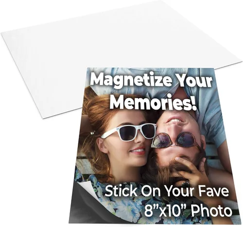 Vista 13 de Magnetize Memories con imanes de fotos adhesivos de 8 x 10 pulgadas, paquete de 10. Los magnetizadores de despegar y pegar convierten