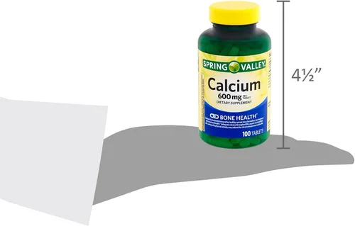 Vista 7 de Spring - Valley Calcio 600 mg Natural Bone Health Calcio - 100 Tabletas Paquete de 3