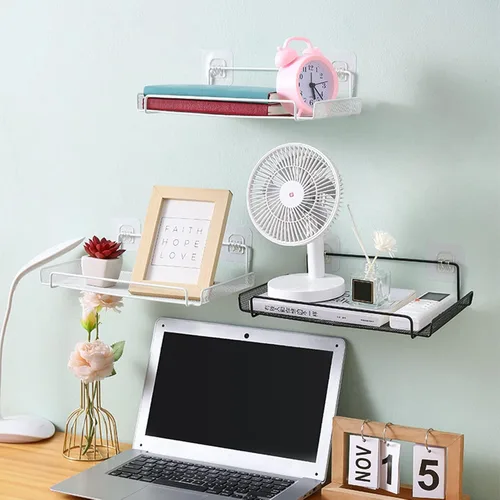 Vista 4 de Estante de almacenamiento, enrutador WiFi, estante de enrutador WiFi, estante de almacenamiento de gestión de perforaciones montado en la pared