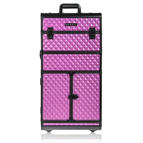 Vista 11 de Shany Rebel Series Pro Artistas de maquillaje Rolling tren y Trolley Case