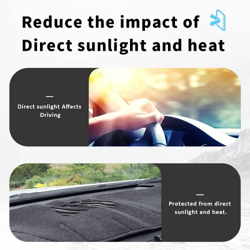 Vista 3 de auovo Cubierta de salpicadero compatible con Toyota Camry 2012-2017, accesorios protector de sombrilla antideslizante cubierta de alfombra