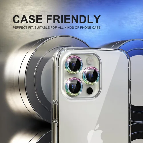 Vista 18 de Choiche Compatible para iPhone 16 Pro/iPhone 16 Pro Max Protector de Lente de Cámara, Vidrio Templado 9H Protector de Pantalla de Cubierta de Cámara