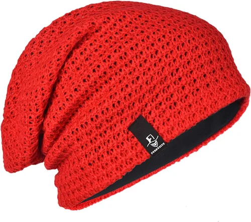 Vista 8 de FORBUSITE - Gorro holgado de punto para hombre, de gran tamaño, para verano e invierno B08