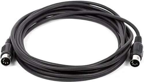 Vista 4 de Cable MIDI Monoprice - Conectores DIN de 5 pines, blindados, carcasas de conectores moldeadas, 28 AWG, 10 pies, negro