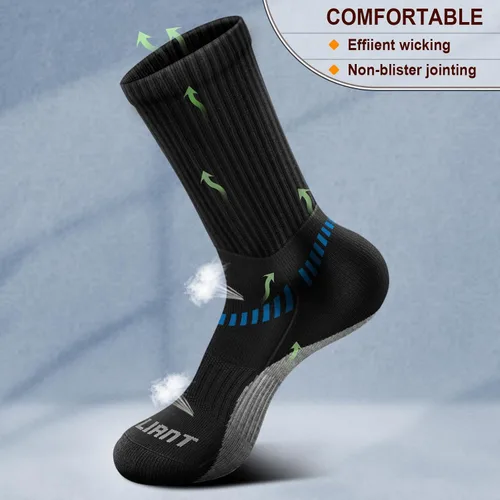 Vista 5 de BULLIANT Calcetines de compresión atléticos para hombre, transpirables y con suela acolchada