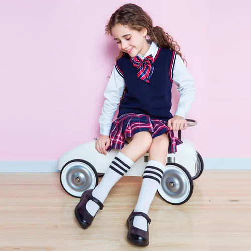 Vista 7 de JABASIC Zapatos de uniforme escolar Mary Jane para niña
