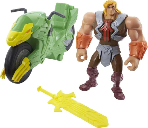 Vista 5 de Masters of the Universe He-Man y la figura de acción vehículo basado en series animadas personajes de batalla articulados regalo para mayores de 4