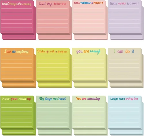 Vista 43 de Yinder 12 notas adhesivas inspiradoras, bonitas notas adhesivas motivacionales, regalos de agradecimiento a los empleados, a granel para profesores