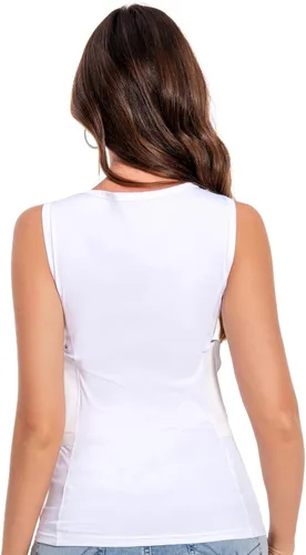 Vista 2 de Conceal Carry Under - Camiseta de compresión para mujer, color blanco