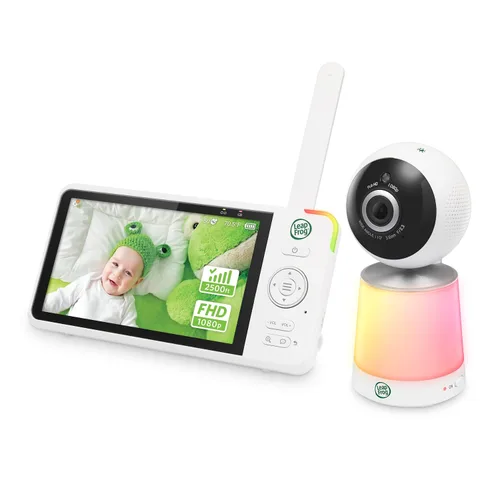 Vista 3 de LeapFrog Monitor de bebé LF1726FHD, pantalla de 1080p de 5.5 pies, alcance de hasta 2500 pies, zoom panorámico, luz nocturna, visión nocturna a