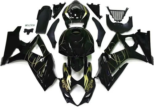 Vista 25 de Kit de carenado negro púrpura para 2007 2008 Suzuki K7 GSXR1000 07 08 GSX-R1000 Carrocería ABS plástico cuerpo marco conjunto