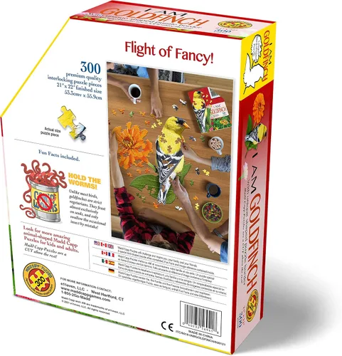 Vista 3 de Madd Capp Puzzles - I AM Goldfinch - 300 piezas - Rompecabezas en forma de animal, multicolor