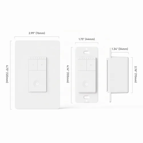 Vista 9 de TREATLIFE Interruptor inteligente regulable de 3 vías, interruptor inteligente compatible con Alexa y Asistente de Google, interruptor de luz WiFi