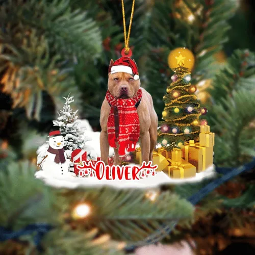 Vista 177 de NAZENTI Adorno personalizado de gato abisinio con árbol de pino, adorno de Navidad personalizado para perros amantes de las mascotas, colgante