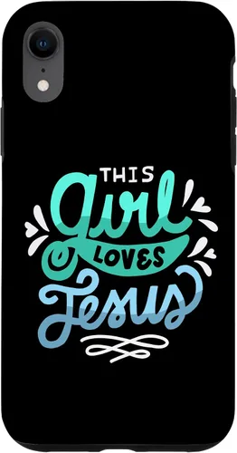 Vista 8 de Funda para iPhone 15 This Girl Loves Jesus Christian Faith Women