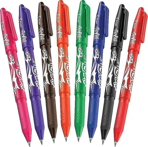 Vista 2 de PILOT FriXion Ball - Bolígrafos de tinta de gel borrables y recargables, punta fina, tintas en colores surtidos, paquete de 8 unidades (31569)