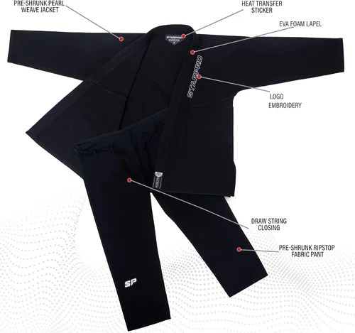 Vista 3 de Starpro Evolve Kids Preshrunk Jiu Jitsu Gi, BJJ Gi Men Many Sizes & Colors Junior BJJ Gi, Brazilian Jiu Jitsu Gi
