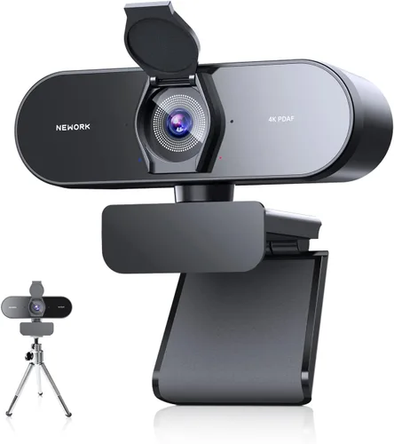 Vista 9 de Cámara web 4K para PC con enfoque automático dual PDAF y CDAF, Ultra 4K HD, 2 micrófonos de reducción de ruido, corrección automática de luz, USB-A