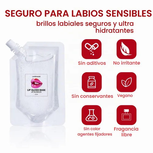 Vista 4 de Eakroo 2 unidades de base de brillo labial hidratante, material de aceite, base de maquillaje, base transparente antiadherente para brillo labial