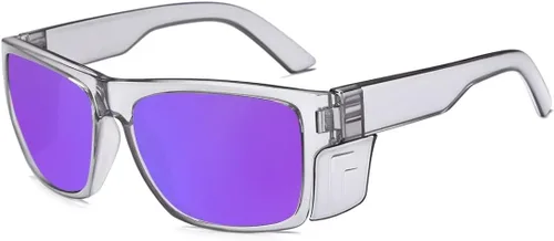 Vista 15 de Gafas de sol de seguridad polarizadas UV400 – Certificado ANSI Z87.1, 100% protección UV, antirreflejos, resistentes a los impactos