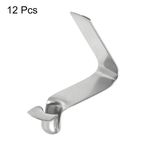 Vista 3 de HARFINGTON 12 unids botón único kayak paleta broche resorte clip 0.630x0.220 in 65Mn resorte acero en forma de V hueco elevación telescópica tubo