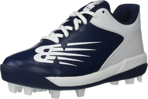Vista 4 de New Balance Zapatos de béisbol moldeados 4040 V6 para niños Blanco/Negro