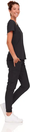 Vista 62 de Natural Uniforms Conjunto de ropa quirúrgica elástica para mujer con tallas regulares y pequeñas
