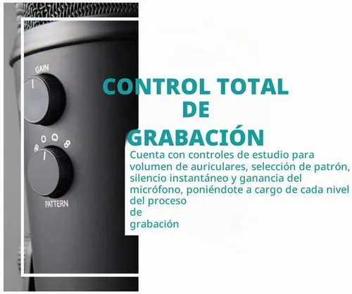 Vista 7 de Paquete de micrófono USB Yeti Blue Microphone