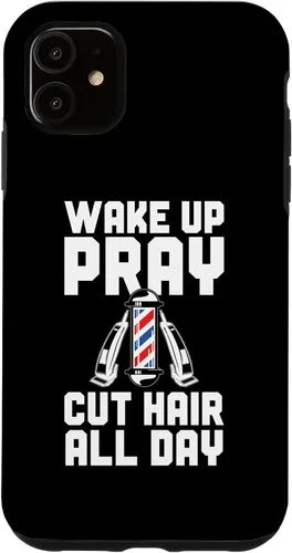 Vista 6 de iPhone 11 Pro Max Barbershop Wake Up Pray Cut Hair All Day Barbershop