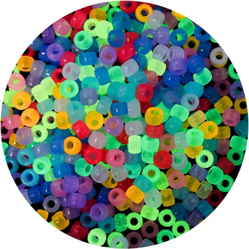 Vista 20 de Cuentas de poni, 4000 unidades, cuentas para pulseras, cuentas para el cabello, cuentas para hacer joyas, cuentas de plástico para manualidades