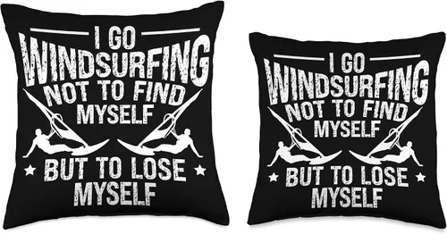 Vista 3 de Windsurfing Surfing Board Water Sports Throw Pillow