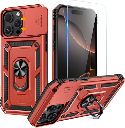Vista 25 de Goton Funda para iPhone 14 Plus con Protector de Pantalla - Funda con Cubierta Deslizante para Cámara con Soporte de Anillo, Resistente de Grado