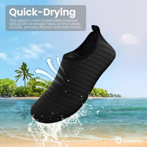 Vista 2 de SEEKWAY Zapatos de Agua para Hombre y Mujer Adultos, Medias Acuáticas de Secado Rápido, Antideslizantes, Descalzas para Playa, Natación, Río