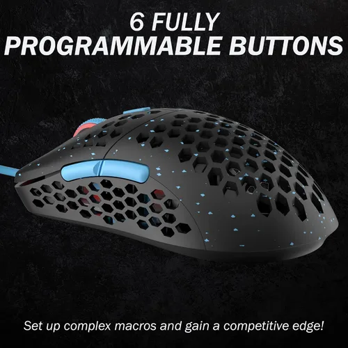 Vista 4 de HK Gaming - Mira M - Mouse para juegos ultraligero con 6 botones, 2.1 onzas