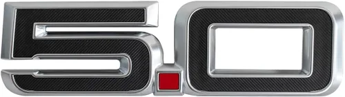 Vista 4 de OEM PR3Z-16228-A Emblema de guardabarros plateado 5.0 hecho para Ford Mustang GT 2024