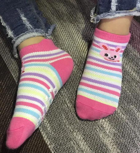Vista 4 de 12 Pairs Toddler Girl Grip Socks Non Skid Cotton Socks Baby Socks Girl Anti Slip Socks for Girls