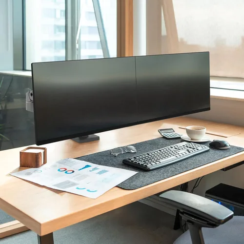 Vista 3 de Ergotron Brazo de monitor dual LX Pro Premium actualizado, soporte de escritorio VESA - para 2 monitores de hasta 27 pulgadas, 4 a 20 libras cada