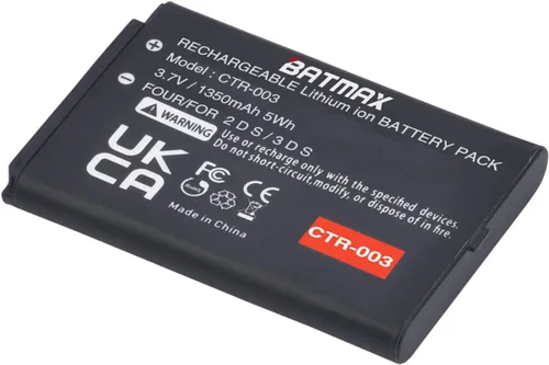 Vista 5 de Batmax Batería CTR-003 de 1350mAh para consola de juegos Nintendo 3DS 2DS
