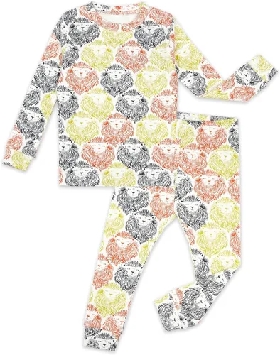 Vista 29 de moimoln Sibling Matching 6M-8Y Pijamas de algodón suave y cálido de modal con mangas largas de personaje, ajustados, para dormir todos los días