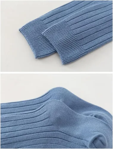 Vista 3 de QandSweat - Calcetines altos unisex para bebé, sin costuras, para niños y niñas, de algodón, uniformes