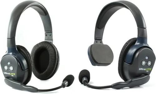 Vista 2 de Eartec UL2SD Ultralite - Auriculares inalámbricos de dúplex completo para 2 usuarios - 1 auricular de una sola oreja y 1 auricular de doble oreja