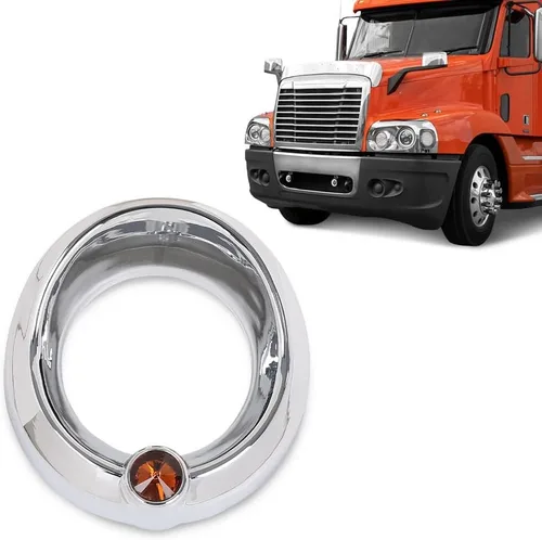 Vista 9 de CHEDA Cubierta de plástico cromado naranja compatible con Older Freightliner Century Coronado o Columbia 20829