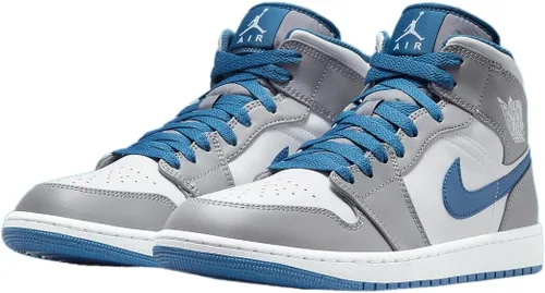 Vista 3 de Nike Air Jordan 1 Mid - Cement Grey / White / True Blue