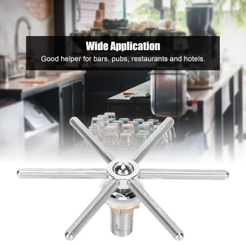 Vista 6 de Stainless Steel Automatic Bar Glass Rinser, High Pressure Cup Washer for Coffee Cups, Hands - Free Cup Cleaner with Multi - Angle Spray Nozzle for