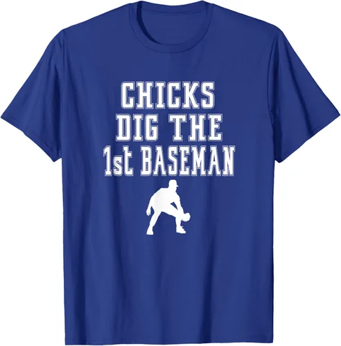 Vista 15 de Chicks Dig First Baseman - Camiseta de primera base Beisbol Player, Negro